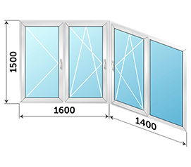 Окно на лоджию Provedal 3000x1500