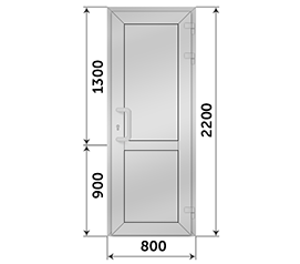 Одностворчатая дверь глухая ТАТПРОФ 800x2200
