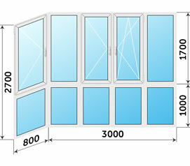 Панорамное остекление Проведал 3800x2700
