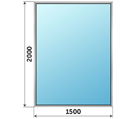 Одностворчатое окно ALUMARK 1500x2000